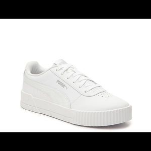 White Platform Puma Tennis Shoe